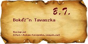 Bokán Tavaszka névjegykártya